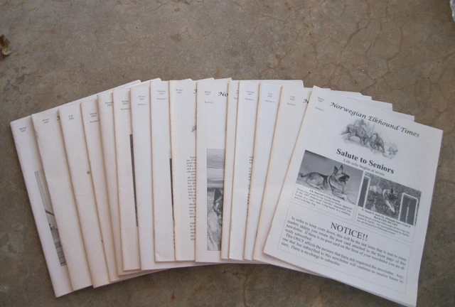 Norwegian Elkhound Times ~ 15 issues 2001 and 2002