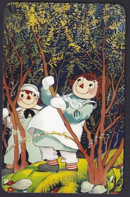 1 Modern Swap Playing Card Raggedy Ann & Andy In The Forest