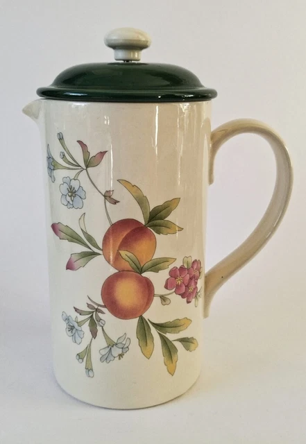 Peaches and Cream Coffee Pot /  Cafetiere Cloverleaf