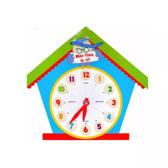 Enfants Apprendre À Lire L'Heure Éducatif Maison Forme Horloge