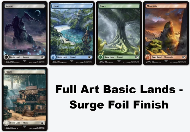 English MTG Collectible Cards Magic The Gathering  Full Art Land Cards  (Near Mint Condition, English) Final Fantasy