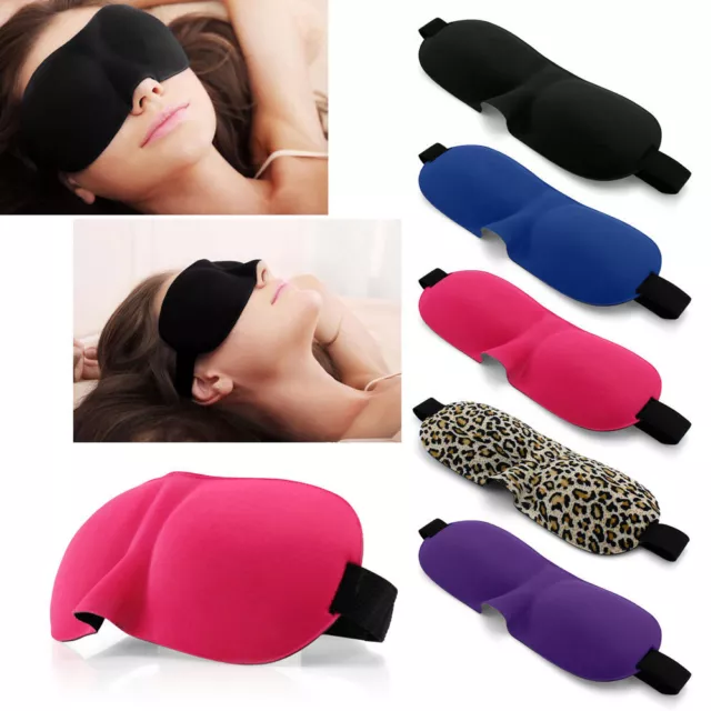 3D Eye Mask Shade Cover Sleep Eyepatch Blindfold Shield Travel Sleeping Aid WOOO