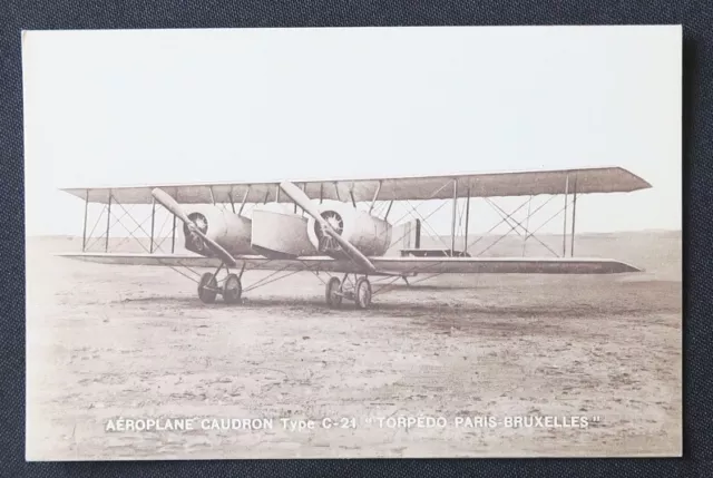 CPA CAUDRON Type C-23 Airplane Bombardment Postcard Aeroplane Flat