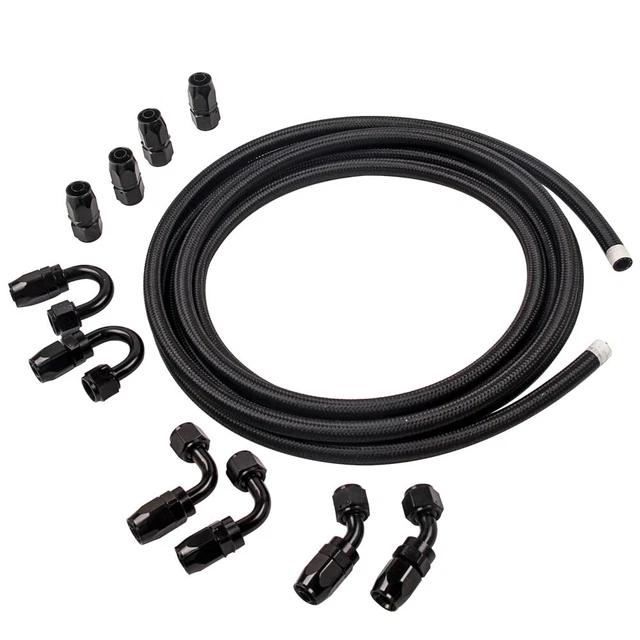 AN8 linea olio intrecciato acciaio nylon linea adattatore linea carburante