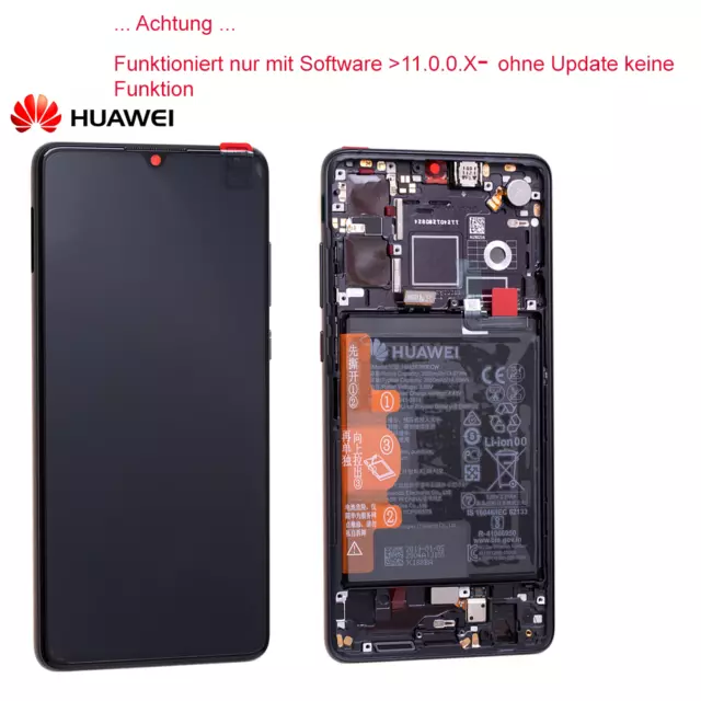 Original Huawei P30 OLED LCD Display + Touch Screen Bildschirm Digitizer Schwarz