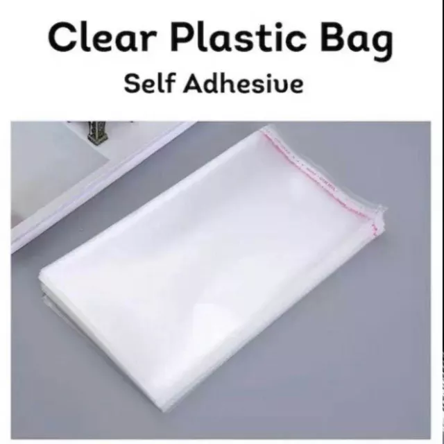 100-1000pcs Self Adhesive Seal Clear bag OPP Cellophane Plastic Cello Air Hole 3