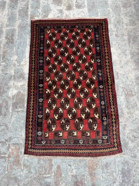 Afghan vintage Beluch rug - Hand knotted wool rug - Tribal Boho rug