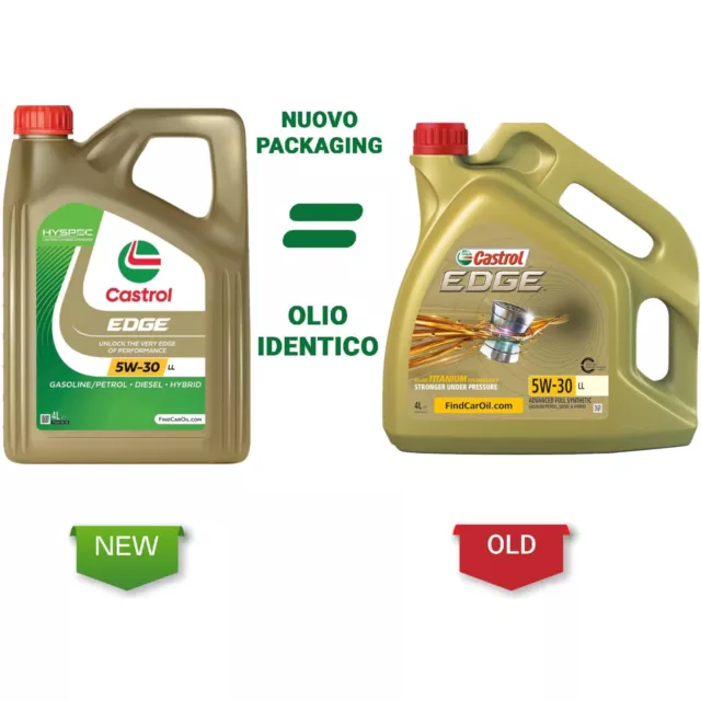 OLIO MOTORE CASTROL EDGE FST 5W-30 4 litri AUDI BMW MERCEDES SMART VW 3