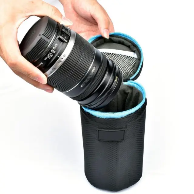 Camera Lens for  Bag Waterproof with Zipper for DSLR SLR Camera Lens 4 Sizes