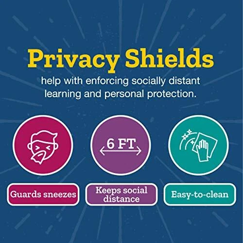 REALLY GOOD STUFF Large Privacy Shields for Student Desks Set of 12