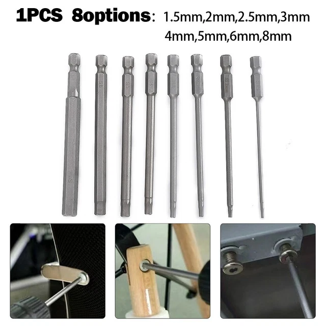 Long Lasting Hex Bit Set with Anti Rust Nickel Plating Surface Treatment