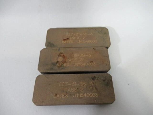 Bates 627-31-3S-3 JN11548603 Pass 2 Honing Stone Lot of 3 USED