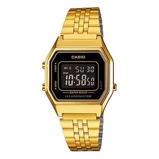 Casio LA680WGA-1B Women's Vintage Digital Gold Tone Stainless Steel Watch