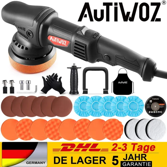 920W Exzenter Poliermaschine für Auto Polierer Poliergerät 125mm Polierschwamm A