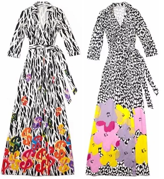 4 Diane Von Furstenberg Abigail Andy Warhol Flowers Silk Wrap Maxi Dress 4 Diane Von Furstenberg Abigail Andy Warhol Flowers Silk Wrap Maxi Dress