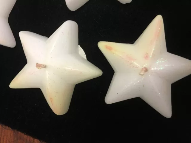 "NUEVO Pier One 1 Estrella Cera Flotante Velas de Parafina Blanco Marfil Invierno Juego de 2 4"