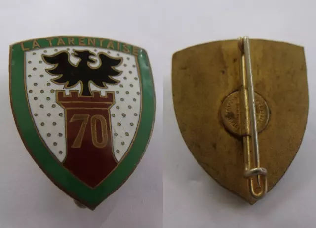 Insigne 70° Bataillon Alpin de Forteresse "La Tarentaise" pastille AB