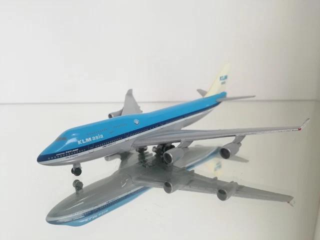 Boeing 747-400 KLM Herpa 1/600 - Miniature Métal Vintage (20 Ans)