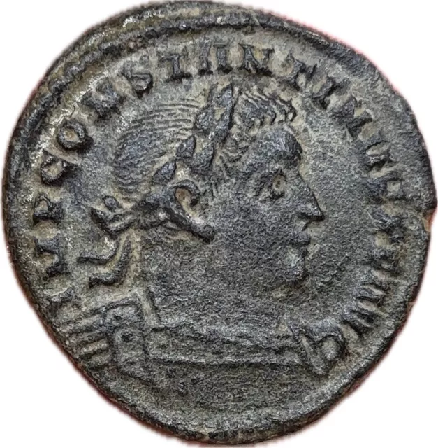 Constantine (AD 306-337). Bronze Follis, London, AD 309-311. Ancient Roman Coin