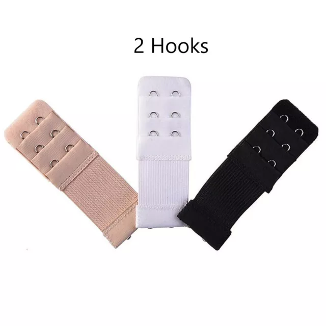 2 3 4 Hook Hooks Bra Extender Extension Strap Underwear Black White Beige Nude