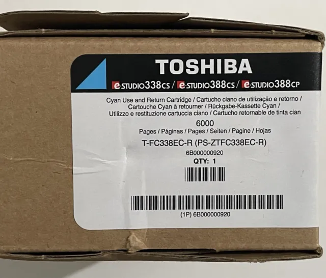 Toshiba eStudio 338cs Cyan ink Toner cartridge. New. Original.