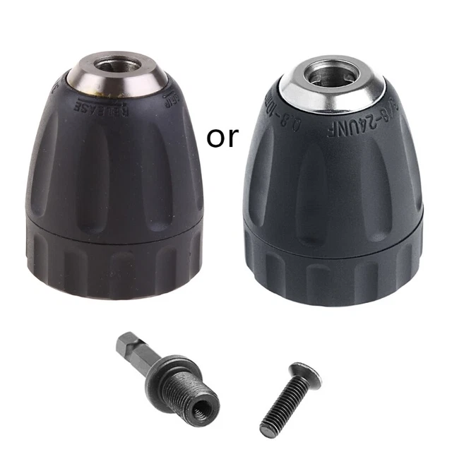 SDS boorkopadapter 3/8‑24unf 0,8‑10mm snelspanboorhouderklem met 1/4