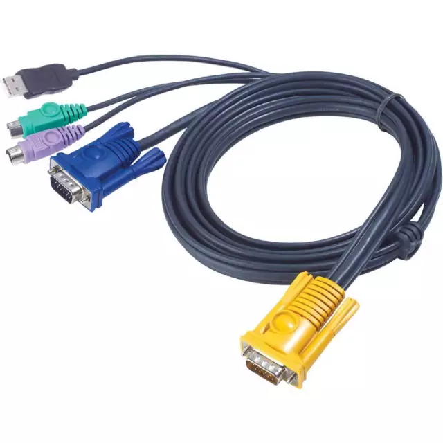 INL Aten 2L-5303UP, Cavo KVM, VGA USB-PS/2 Audio, 3m - Connettore console: SPHD