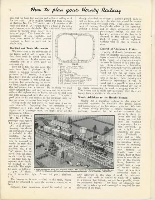 1939 original Hornby Company Meccano Ltd England HOW TO PLAN YOUR RAILWAY 12 pag 3