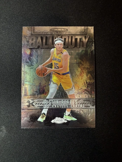 Austin Reeves Sticker 2025-26 TOPPS CHROME Austin Reeves Ball Of Duty #BD-1 Card Lakers Los ...