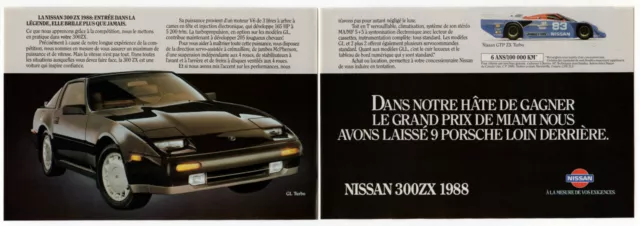 1988 NISSAN 300ZX GL Turbo Vintage Original 2 page Print AD GTP ZX Turbo photo