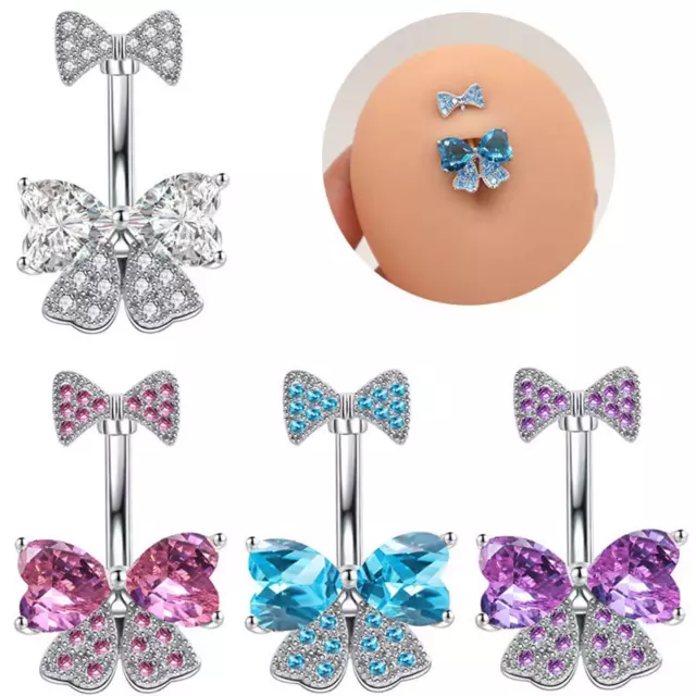 Nombril anneau Dangle Bowknot ventre Piercing bijoux pour cadeau de noël