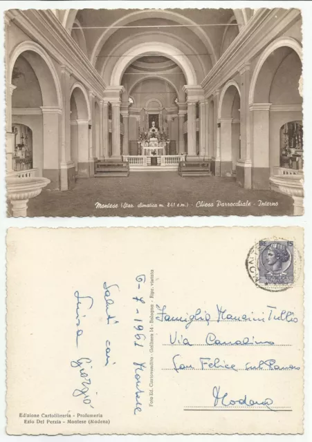 MODENA (108) - MONTESE Chiesa Parrocchiale - Interno - FG/Vg 1961