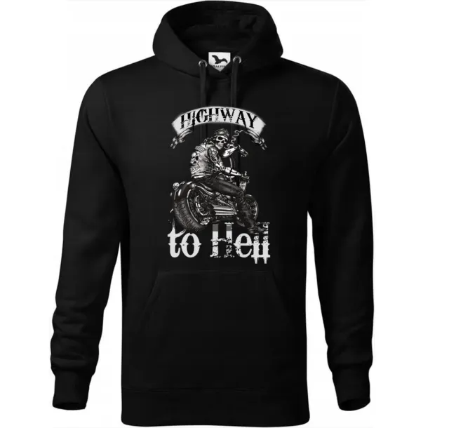 Highway to Hell Biker acdc Hoodie mit Kapuze&Tasche Pullover Sweatshirt