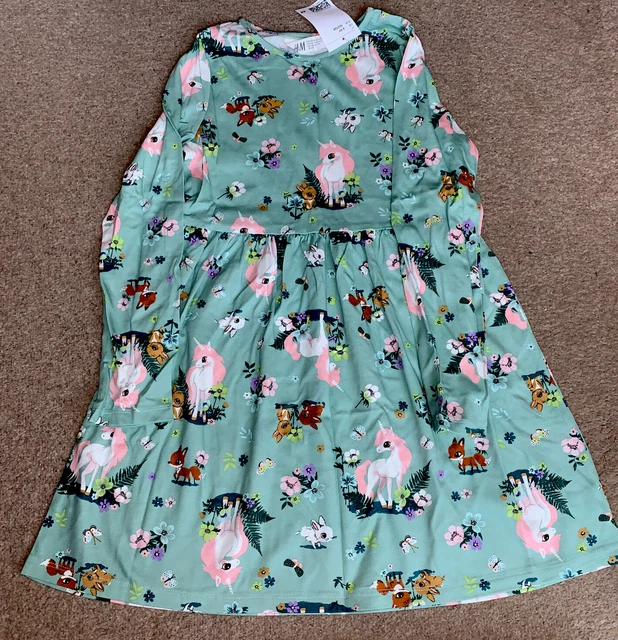 Bnwt H&M Girls  Long Sleeve Dress Age 6-7-8 Years Next Season