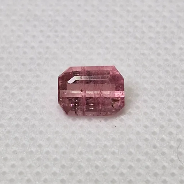1.7ct Pink Tourmaline, Faceted Octagon, Loose Gemstone 8mm x 6mm x 4.2mm