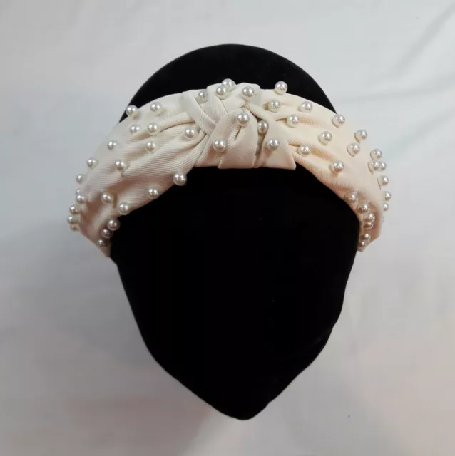 Women’s Pearl Effect Ivory Headband (O/S)