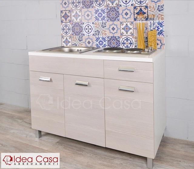 Sottolavello Cucina Componibile 120cm - Made In Italy Con 3 Ante