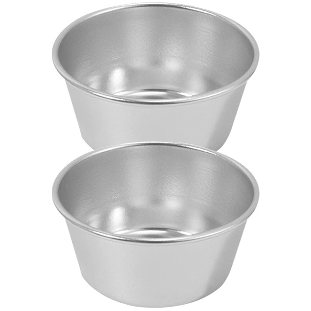 2 pz stampo da forno per budino tazza rotonda per budino stampo da forno in acciaio inox muffa