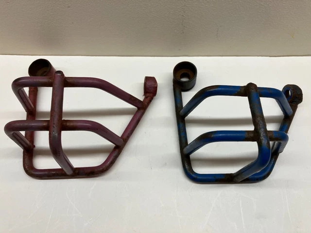 Two Honda Trx250R Front Brake Master Cylinder Guards Blue And Red