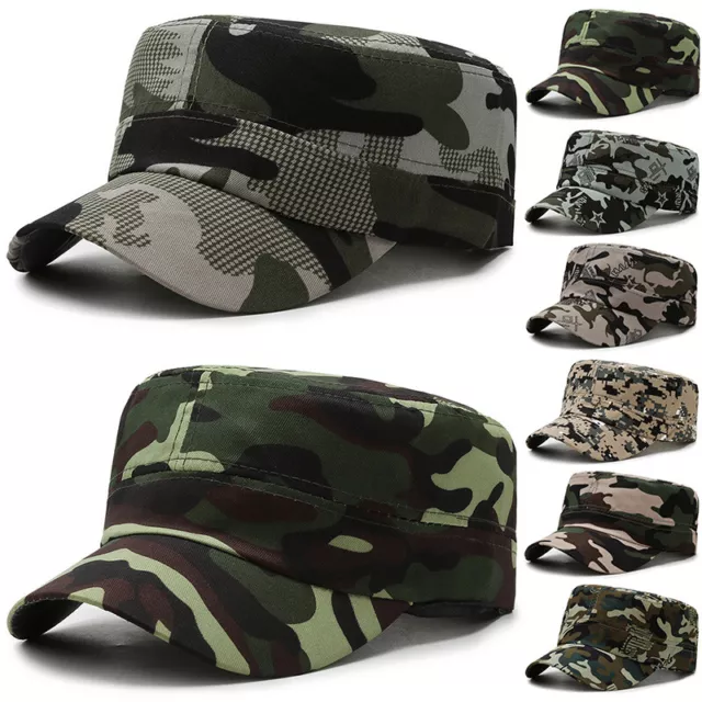 Mens Womens Camouflage Army Hat Camo Military Cadet Combat Fishing Baseball Cap