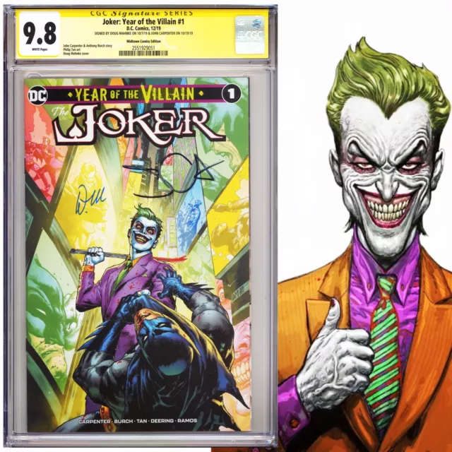 CGC 9.8 SS Joker Year of the Villain #1 signed by John Carpenter & Doug Mahnke