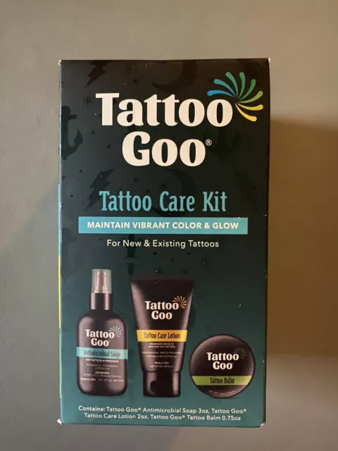 Tattoo Goo TATTOO CARE KIT: Antimicrobial Soap Lotion & Balm for New & Old Tatts