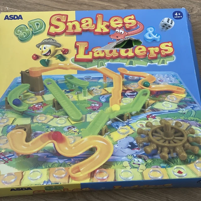 3D SNAKES AND Ladders 3D Board Game Asda. £5.00 PicClick UK