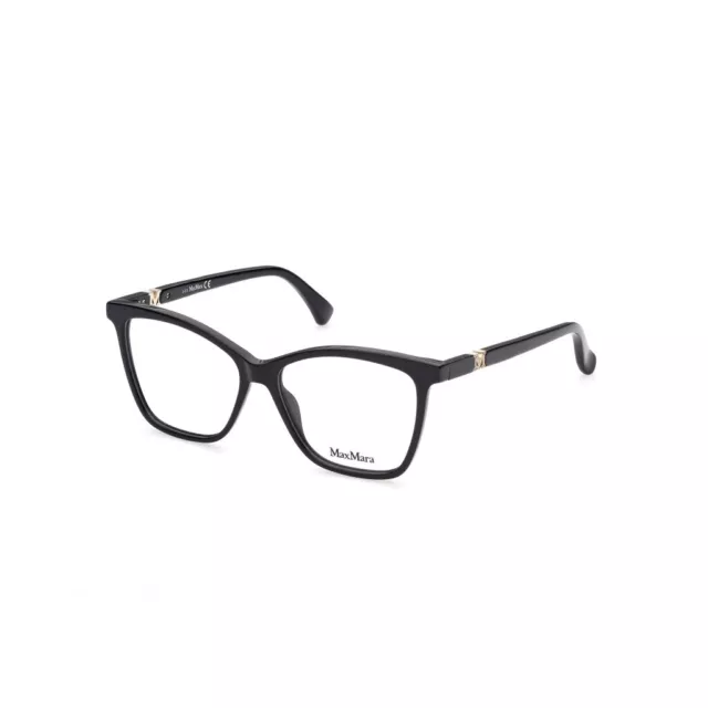 Max Mara MM5017 001 Black Plastic Cat Eye Optical Eyeglasses Frame 53-14-140 RX