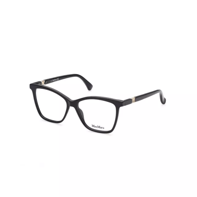 Max Mara MM5017-F 001 Black Plastic Cat Eye Eyeglasses Frame 55-14-140 Asian Fit