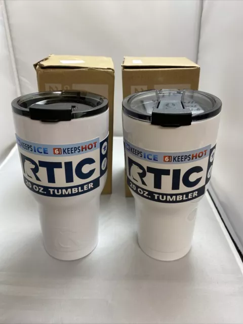 RTIC White Tumbler 20oz. | Stainless Steel, Set Of 2