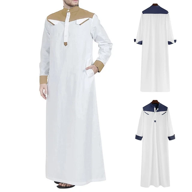 Nuovissimo abito da uomo tunica superiore musulmano S-4XL saudita arabo caftano