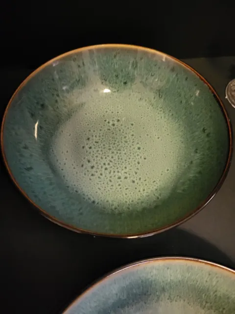Four Threshold Belmont Green Soup Cereal Bowl Set -Green Stoneware