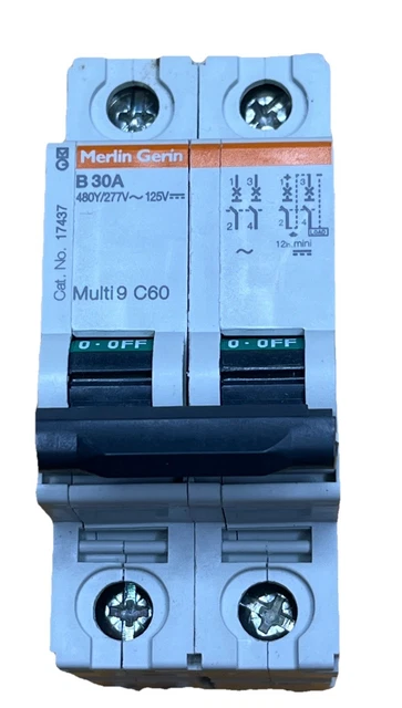 Schneider Electric/Merlin Gerin C60N Multi9 30A Type B MG17437 Circuit Breaker