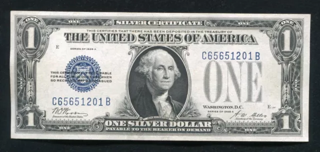 Fr. 1601 1928-A $1 One Dollar “Funnyback” Silver Certificate “C-B Block” Gem Unc